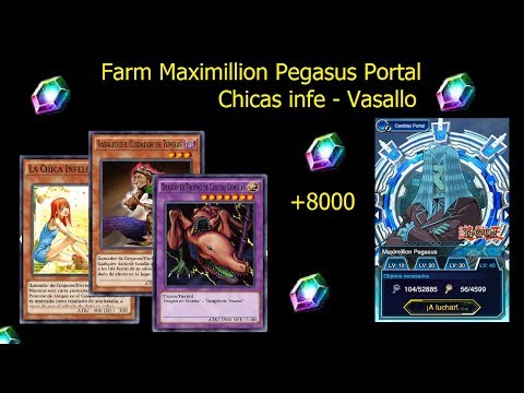 Yu-gi-oh! Duel links l Farm Pegasus Portal lvl 40 I Chicas Infelices - Vasallo I Estable +8000