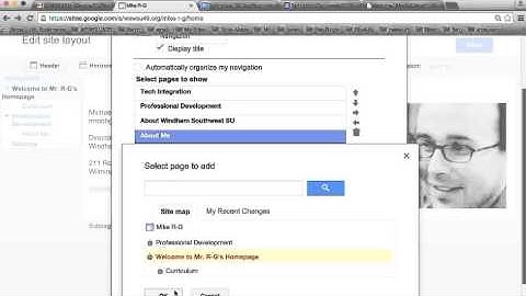 Design Navigation on Your Google Site: Edit Site Layout