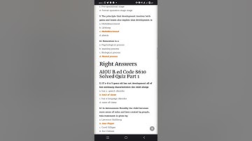 B.ed Code 8610 Solved Quiz | 8610 Solved Quiz | 8610 Quiz Answers | B.ed Solved Quiz |