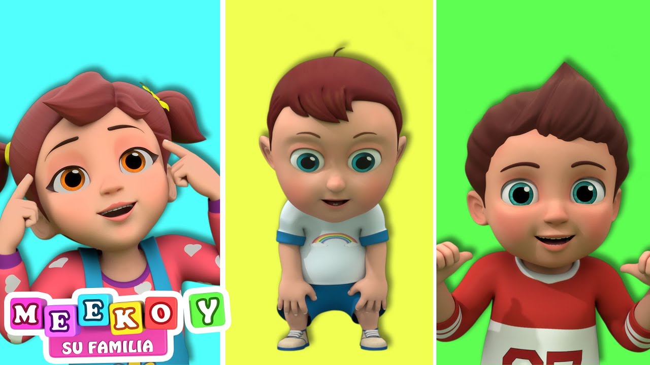 Cabeza, Hombro, Rodilla y Pie 😍 Canciones Infantiles | Meeko's Family en Español