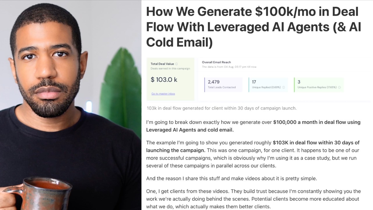 How We Generate $100k+/mo in Deals With Leveraged AI Agents (& AI Cold Email)