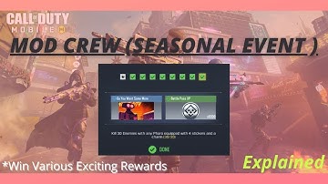 Mod Crew Seasonal Event CODM | Mission Change also Explained | COD Mobile |