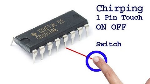 Make a super easy single pin Touch Switch using CD4017, touch sensor
