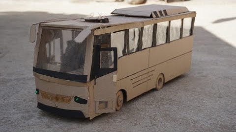coolest how to make cardboard bus - DIY Amazing Cardboard Bus