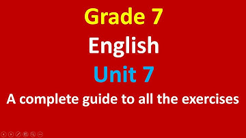 class 7-English/unit 7/guide to the exercise/English,grade7