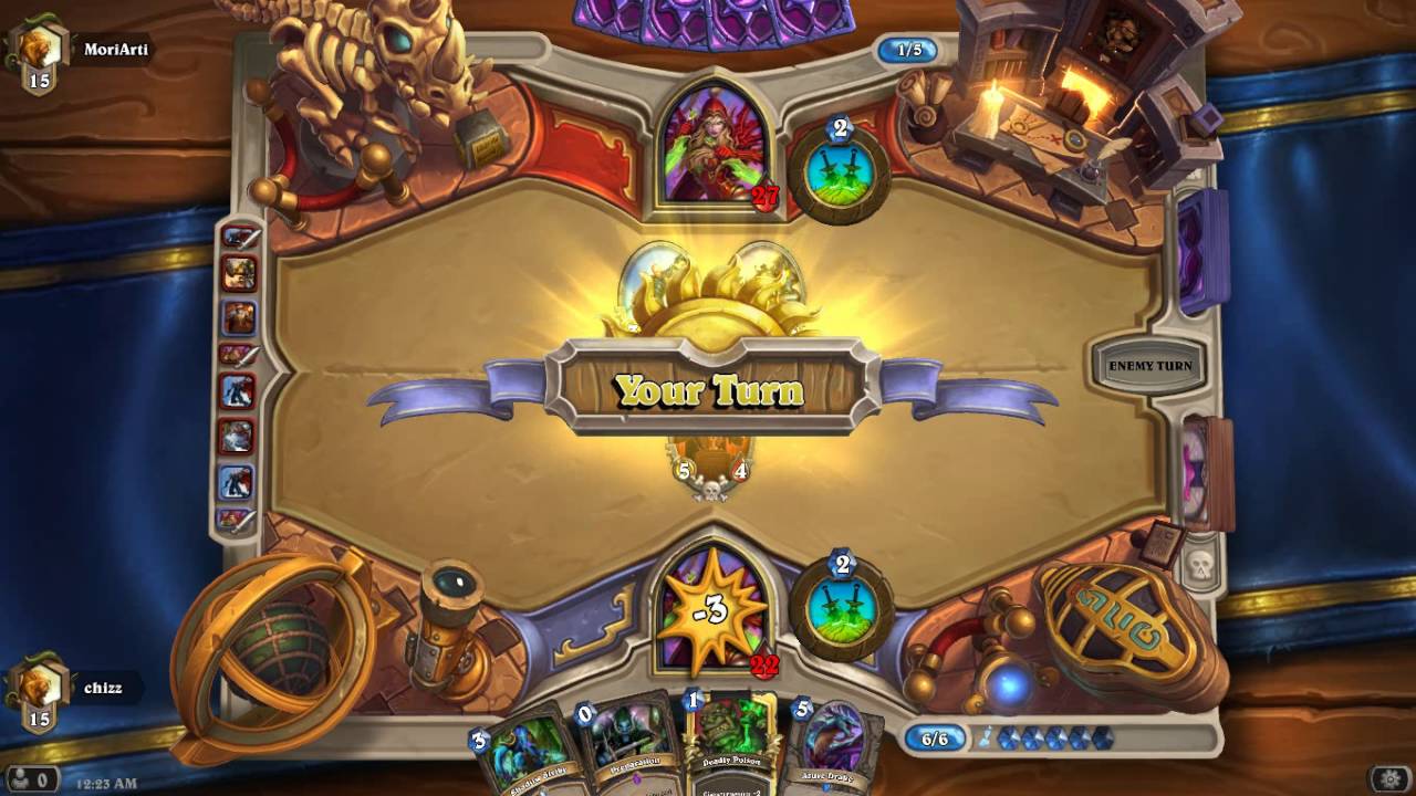 Hearthstone. Gadgetzan Auctioneer in action