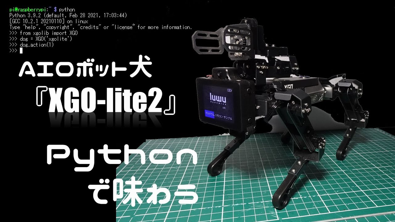 AIロボット犬『XGO-lite2』を Python で味わう - Raspberry Pi 