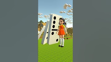 😱 Can Dominoes Save Steve from the Squid Game Doll?