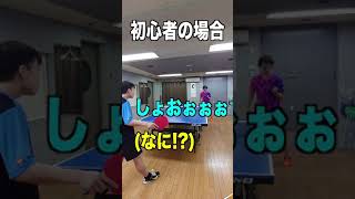 【卓球】初心者と上級者とセンスマンのチキータを打たれた時の質の違い#Shorts
