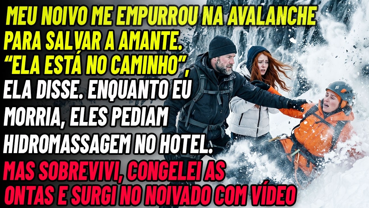 Quando a avalanche me atingiu, o Olavo empurrou-me para longe. Não para me salvar. Para abrir caminho e puxar a Estela para os braços dele. Fiquei três horas enterrada na neve, com o corpo a...