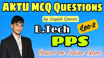 AKTU University MCQ Questions of PPS ! Multiple Choice Questions of Programming for problem solving.