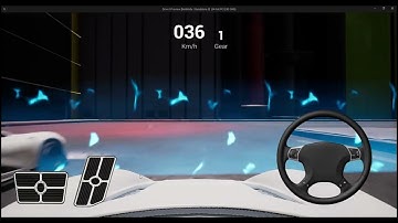 Vehicle Mobile Game with custom steering wheel, AI and cross lights. Unreal Engine