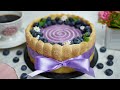 블루베리 샤를로트 케이크 / 이건 꼭 만드세요 / Blueberry Charlotte Cake Recipe / Blueberry Cheesecake / blueberry puree