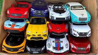 Box Full of Model Cars -Ford GT, Mercedes SLS, McLaren Senna, Ferrari LaFerrari, Rolls Royce Wraith