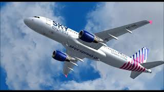 AIRBUS A320 CFM SKY EXPRESS SX IOG LANDING AT FRANKFURT INTL AIRPORT FS9 HD