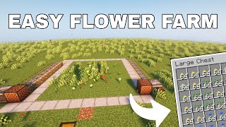 The EASIEST Flower Farm in Minecraft 1.21 (Tutorial)