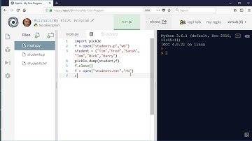 Python 3 - Writing Files Using Pickle