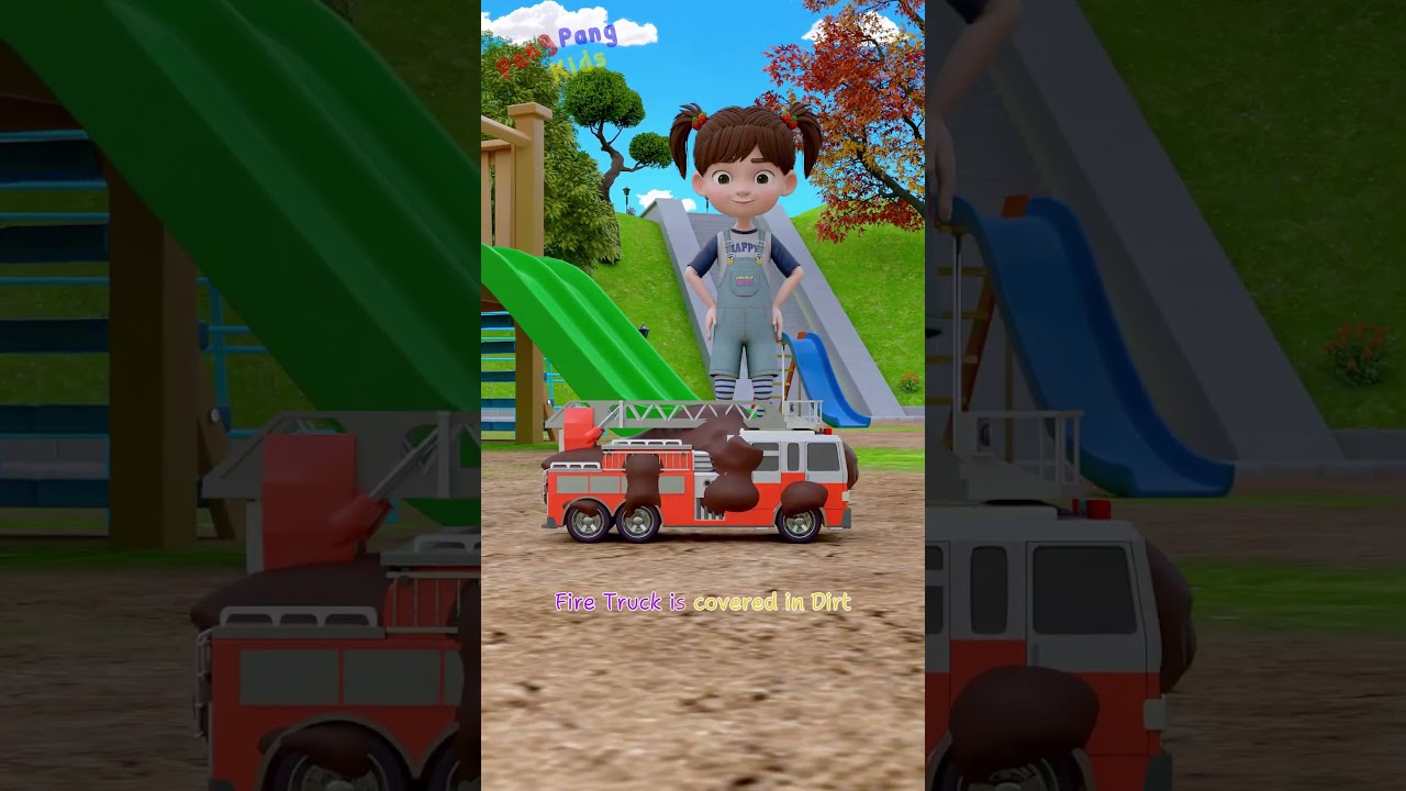 Shiny and Bright! Wash the Fire Truck and Police Car!