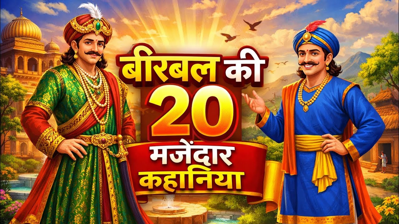 बीरबल की 20 मजेदार कहानिया 😱 Akbar Birbal Hindi Stories 🤩 Cartoon Videos 🤯 Hindi Kahani