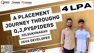A Placement Journey Through Q,J,PySpiders DilsukhNAGAR | 4 LPA | Java Developer |