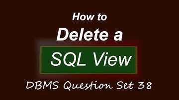 Creating a Query to Remove a Pre-Created SQL View | DBMS Question Set 38 | #Kusal_Gunawardana