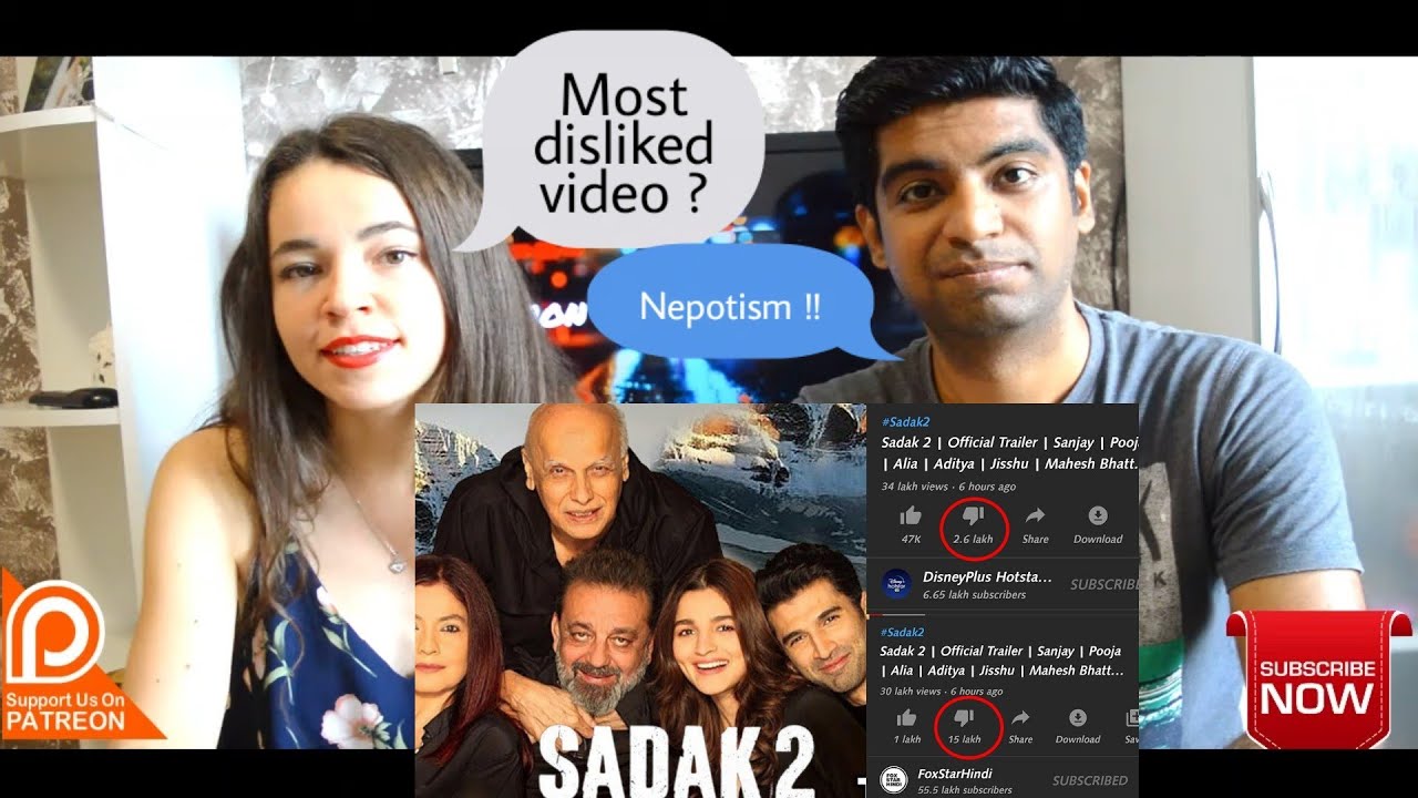 Why Indians Dislike Sadak 2 Trailer | REACTION & REVIEW | Tanya Rykhlyk & Mayank Chhabra