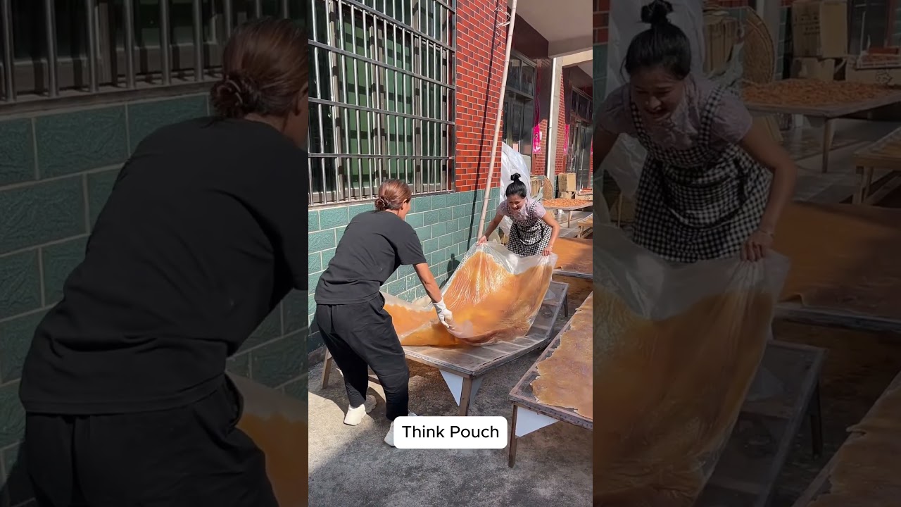 Traditional Fruit Jelly Drying Process 🍇☀️