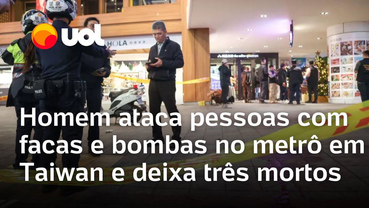 Ataque com facas e bombas no metrô em Taiwan deixa três mortos; suspeito também morreu
