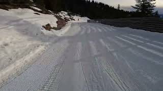 Skiing Flims - Talabfahrt 4k  (Stretg, Start von Grauberg)