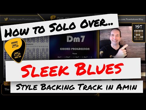 🎸 How to Solo Over Backing Tracks | Sleek Minor Bluesy Groove Guitar Backing Track in Am