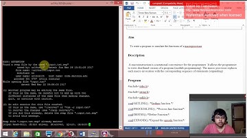 System software and compiler lab experiment 3