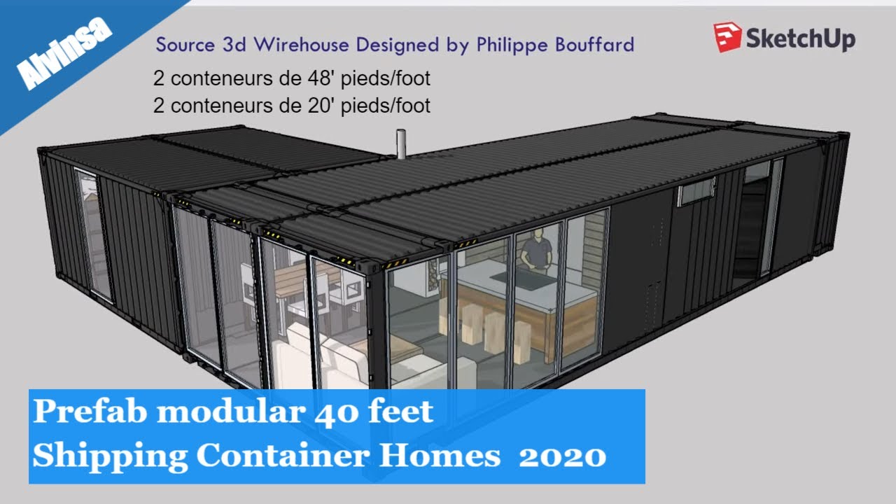 Prefab modular 40 feet Shipping Container Homes 2020 3 YouTube