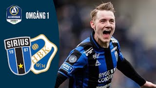 IK Sirius - Halmstads BK | Höjdpunkter | Allsvenskan 2024 Omgång 1