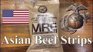 Asian Style Beef Strips with Vegetables, Menu 22 ~2015~