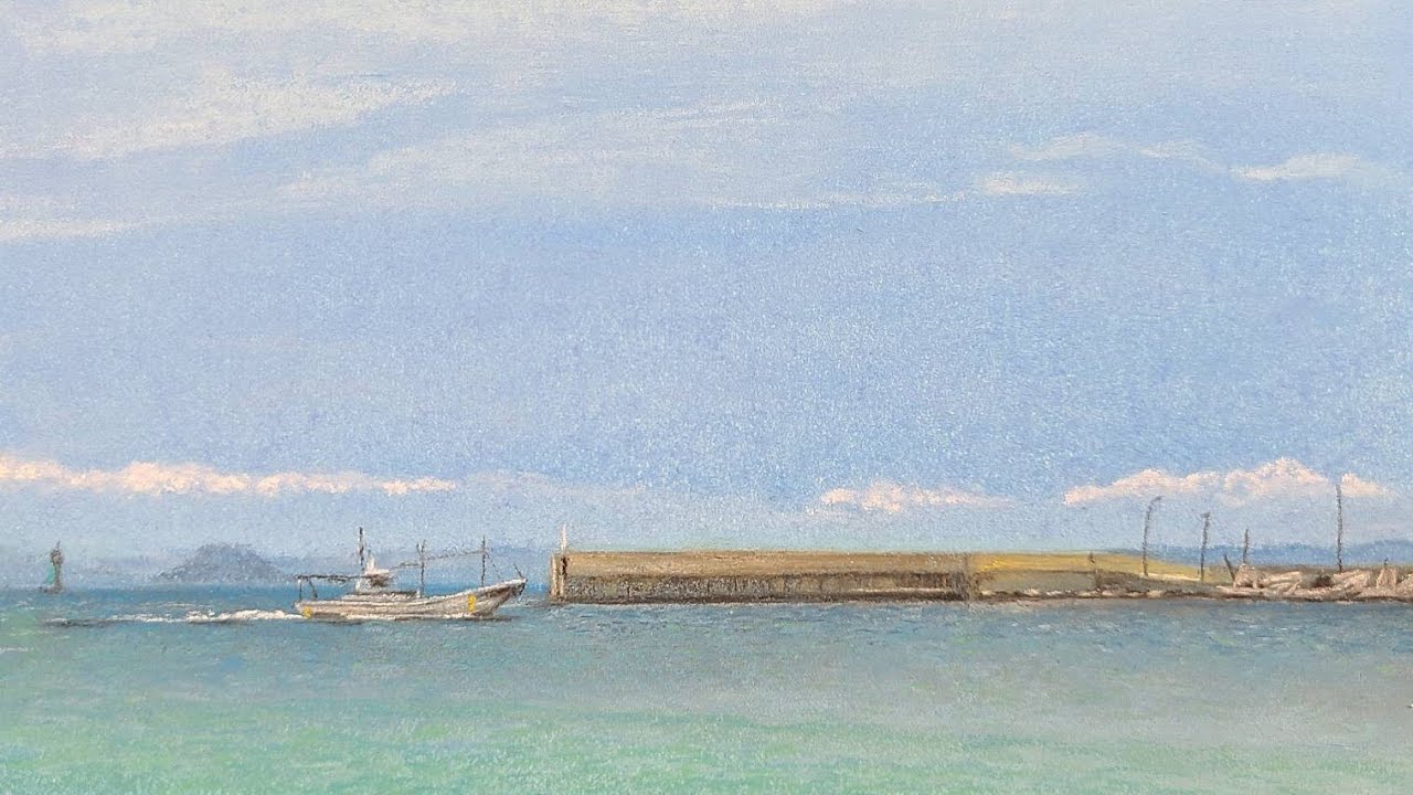 パステル画 帰港 Pastel Painting Softpastelart 風景画 絵の描き方 How To できるまで タイムラプス Drawing Landscape Youtube