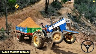 Offroad Tractor Trolley Simulator Cargo Driver 3D | indian tractor trolley games | 3D Games 2021 screenshot 2