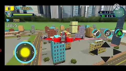 Drone robot car game \ level 5 \ android gaming video \ Robot transforming games \ interested game