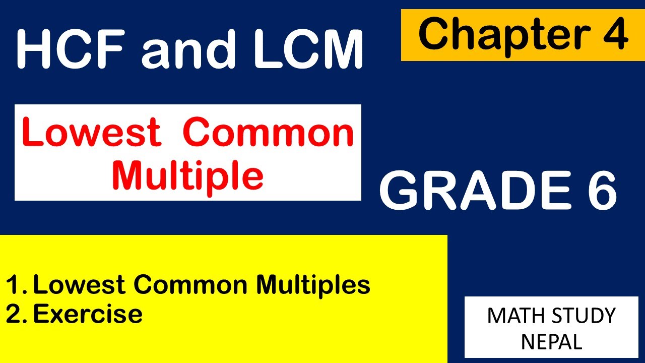 How do you find the LCM? | LCM Exercise | Chapter 4 | Math Study Nepal