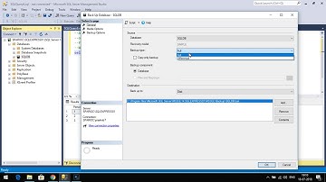 How to take a full database back up and restore  in SQL Server Management Studio