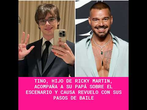 Tino, hijo de Ricky Martin, acompaña a su papá sobre el escenario y causa revuelo con sus pasos d...