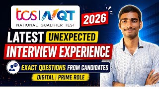 TCS NQT 2026 Latest Interview Experience 🔥 Real Questions Asked | Prime/Digital Role