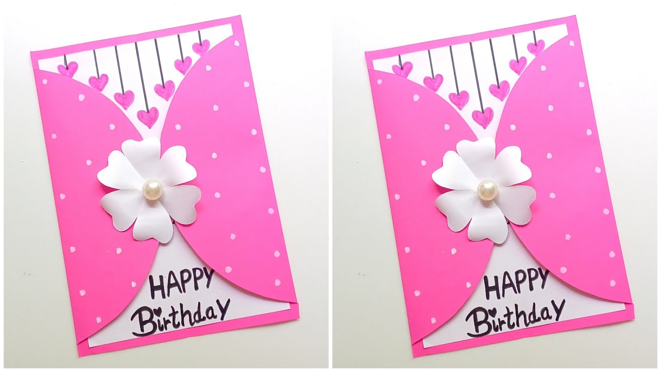 Easy And Beautiful Birthday Card 😍 • How To Make Birthday Card • DIY ...