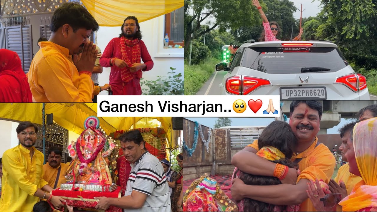 Ganesh visrajan me sab bahut emotional ho gye🥺🙏🏻||
