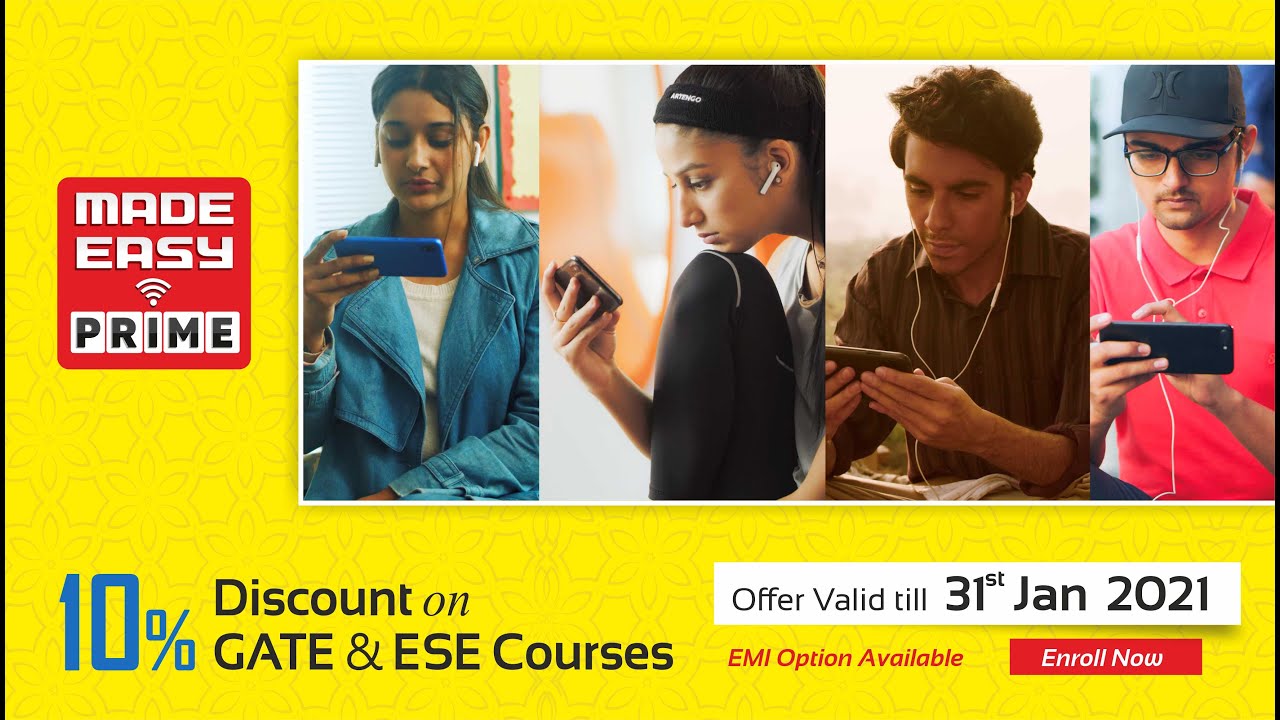 GATE 2022 & ESE + GATE 2022 | Live Classes | Avail 10% Discount till 31st Jan 2021 | MADE EASY PRIME