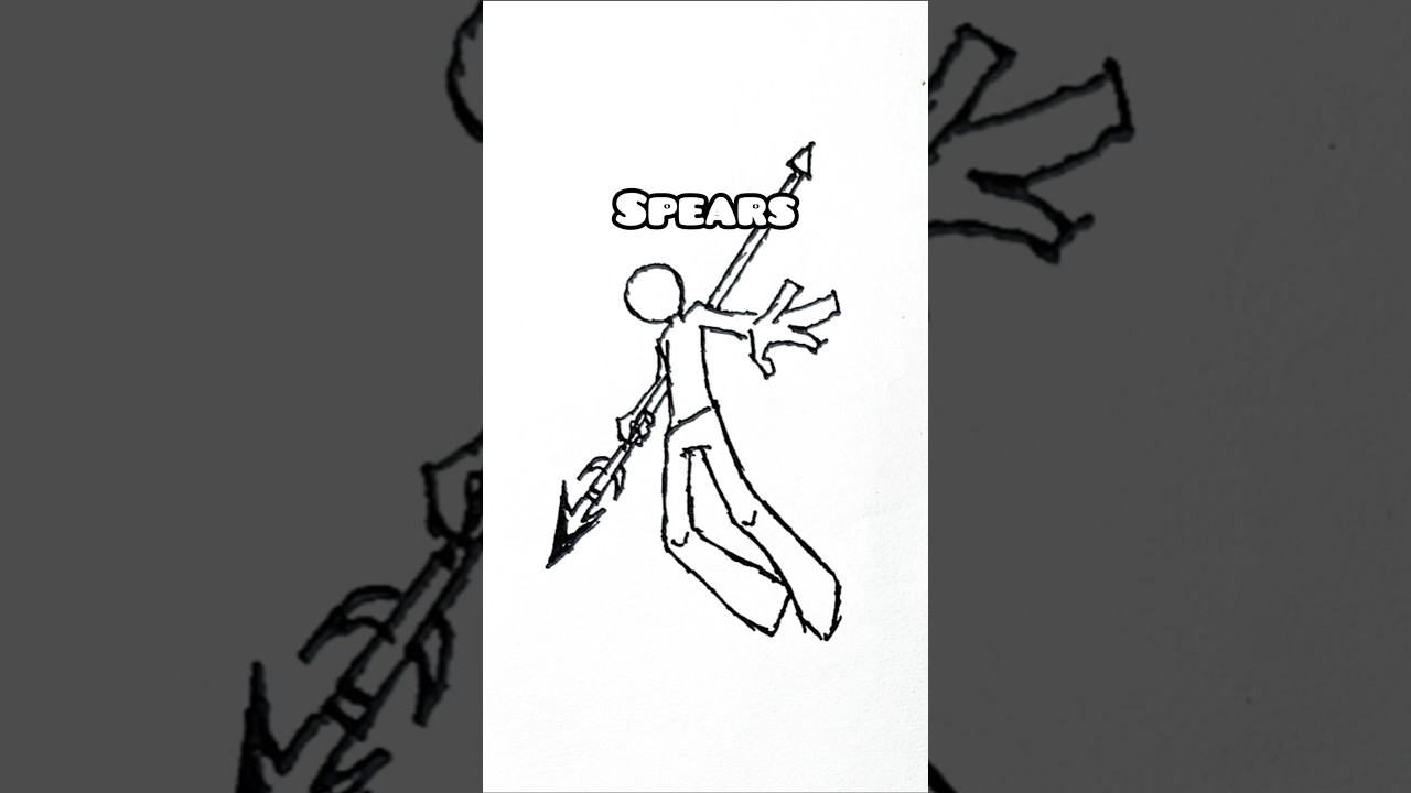 Рисунок человечка-палочки на разных уровнях сложности 