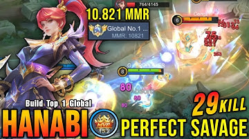 29 Kills + SAVAGE!! Chic Glamour Hanabi New STARLIGHT Skin!! - Build Top 1 Global Hanabi ~ MLBB