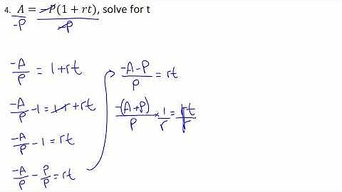 Rearranging Formulas