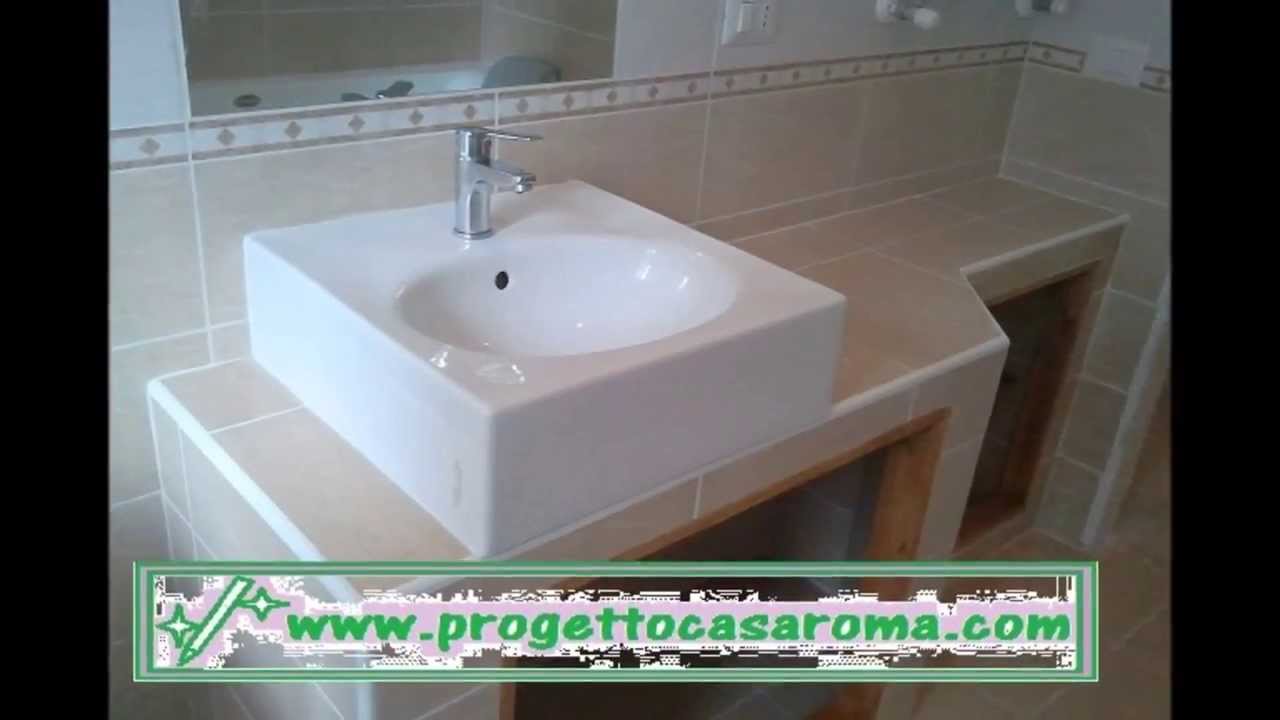 Ristrutturazione appartamento bagno roma.realizzazione di lavabo ...