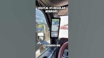 Digital side camera mirrors for a semi truck. #trucking #truckupgrades #customtruck #owneroperator