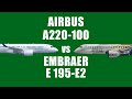 Airbus A220 vs Embraer E195 E2